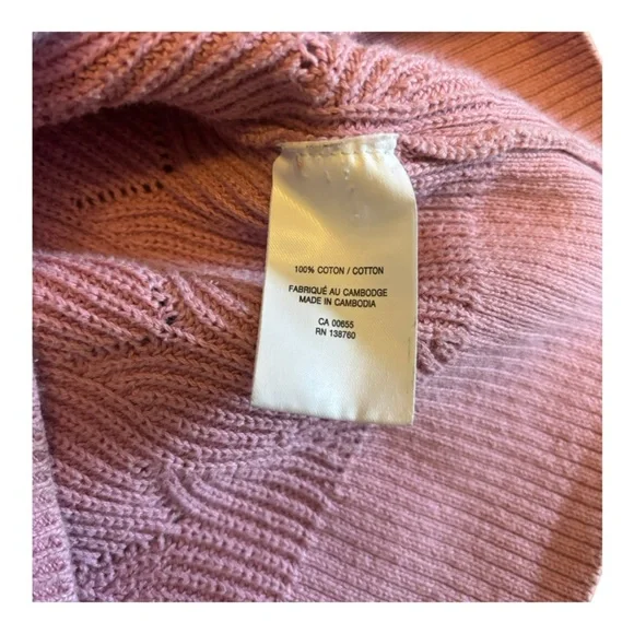 Reitmans Mauve Pink V-Neck Knit Sweater - Picture 8 of 10